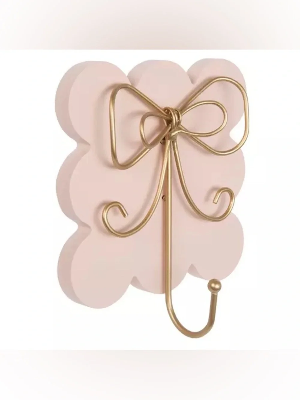 Gold Bow Wood Wall Hook